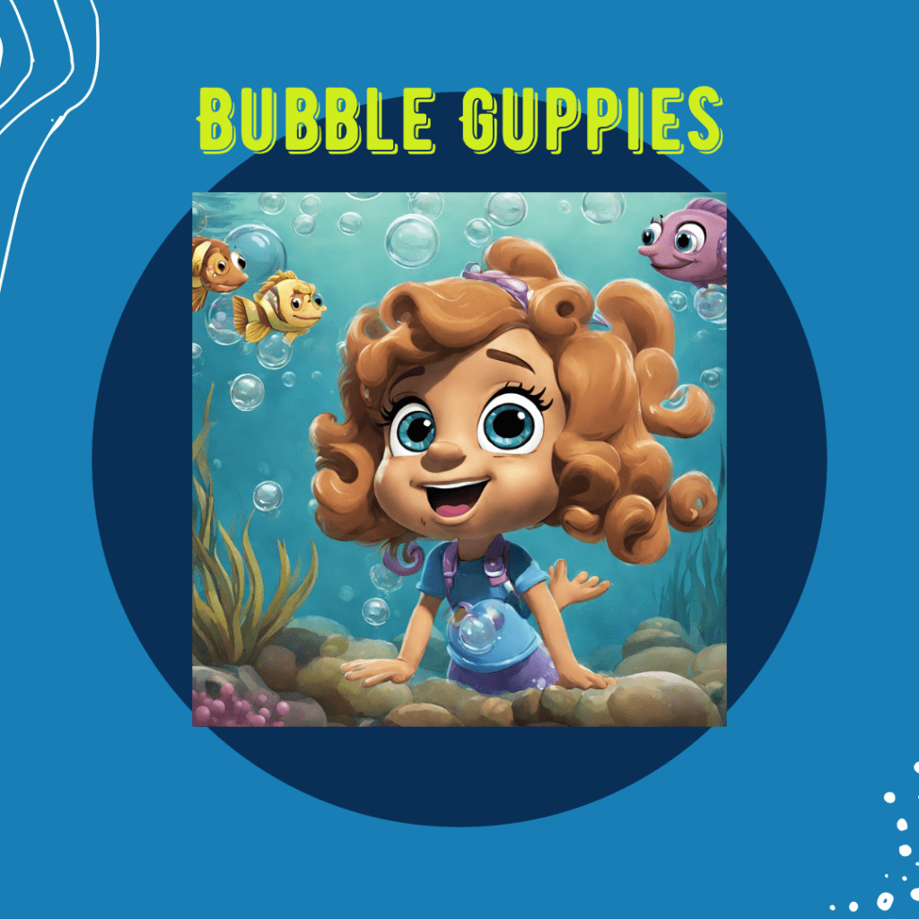 A picture of bubbles from bubble guppies.